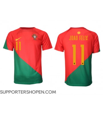 Portugal Joao Felix #11 Hemma Matchtröja VM 2022 Kortärmad